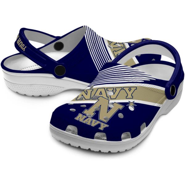 custom navy midshipmen vibrant dual tone clog high quality