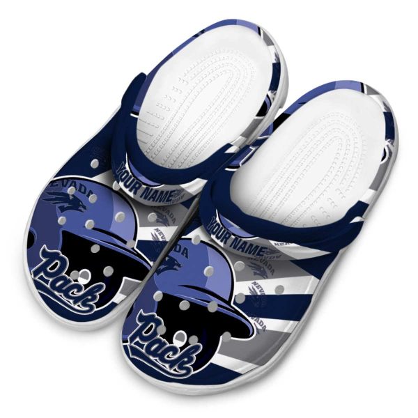 custom nevada wolf pack baseball helmet clog latest model