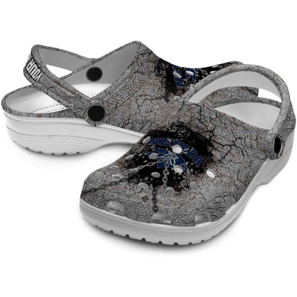 custom nevada wolf pack cracked ground texture clog high quality