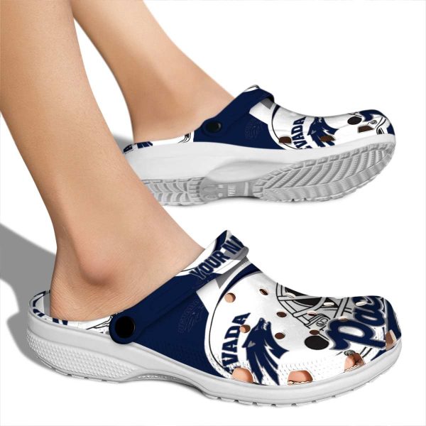 custom nevada wolf pack football helmet clog fashion forward