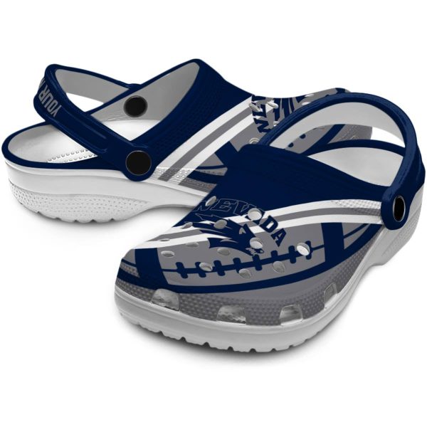 custom nevada wolf pack football motif clog high quality