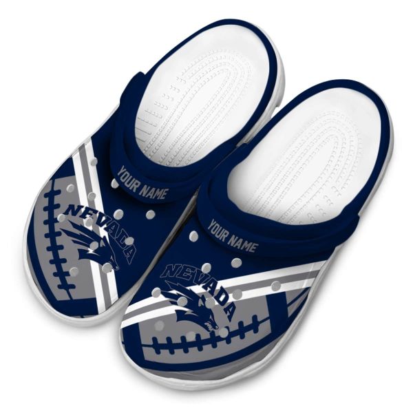 custom nevada wolf pack football motif clog latest model