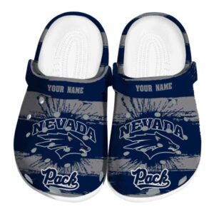 custom nevada wolf pack paint splatter graphics clog best selling