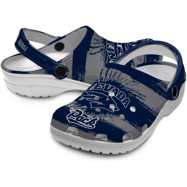 custom nevada wolf pack paint splatter graphics clog high quality
