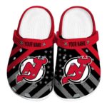 custom new jersey devils star spangled graphic clog best selling