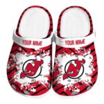 custom new jersey devils zigzag paint burst clog best selling