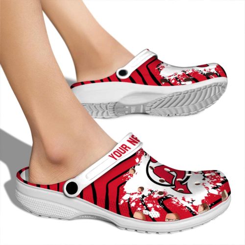 custom new jersey devils zigzag paint burst clog fashion forward