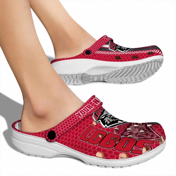 custom new mexico lobos contrasting stripes clog fashion forward
