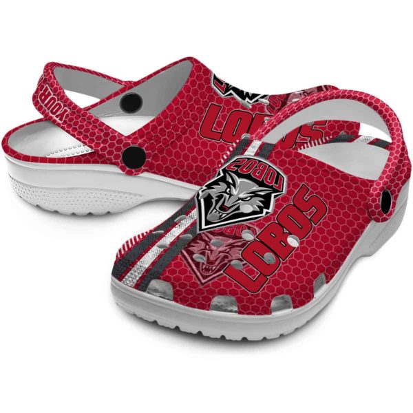 custom new mexico lobos contrasting stripes clog high quality