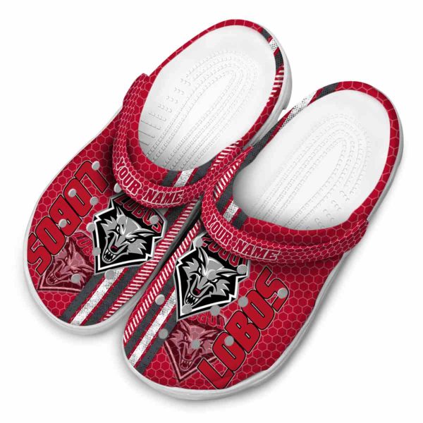custom new mexico lobos contrasting stripes clog latest model