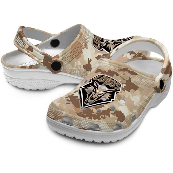 custom new mexico lobos desert camo clog high quality