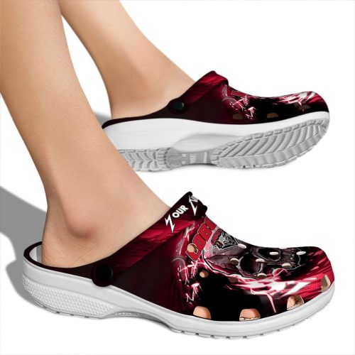 custom new mexico lobos gothic skull clog fashion forward