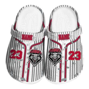 custom new mexico lobos pinstripe pattern clog best selling