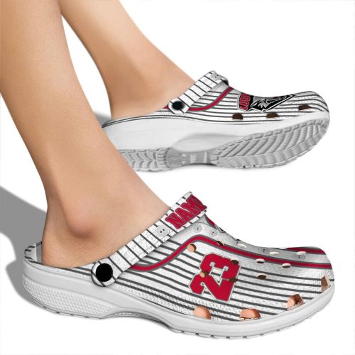 custom new mexico lobos pinstripe pattern clog fashion forward