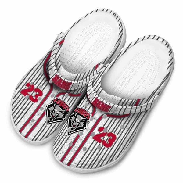 custom new mexico lobos pinstripe pattern clog latest model