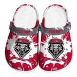 custom new mexico lobos splatter pattern clog best selling