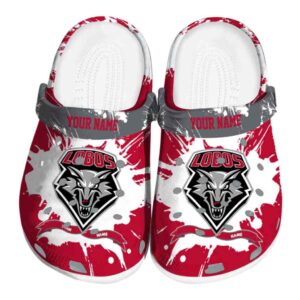 custom new mexico lobos splatter pattern clog best selling