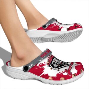 custom new mexico lobos splatter pattern clog fashion forward