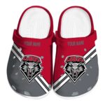 custom new mexico lobos striped accents clog best selling