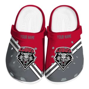 custom new mexico lobos striped accents clog best selling
