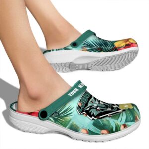 custom new mexico lobos tropical vibes clog fashion forward