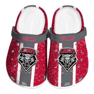custom new mexico lobos vertical stripes clog best selling
