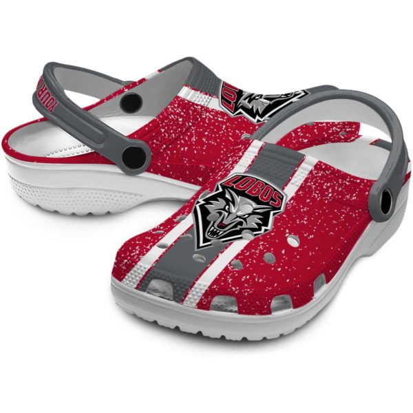custom new mexico lobos vertical stripes clog high quality