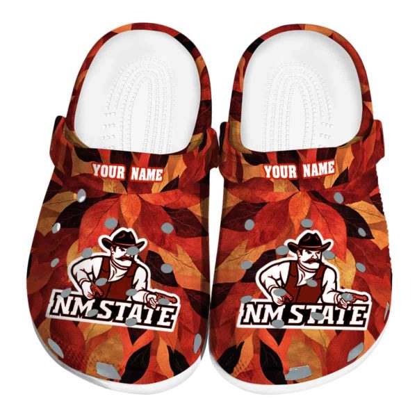 custom new mexico state aggies autumn leaves clog best selling