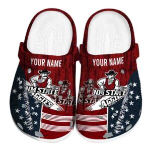 custom new mexico state aggies star spangled side pattern clog best selling