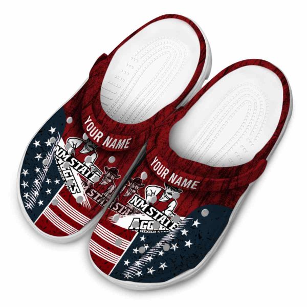 custom new mexico state aggies star spangled side pattern clog latest model