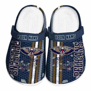 custom new orleans pelicans contrasting stripes clog best selling