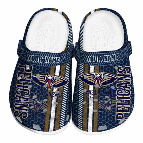 custom new orleans pelicans contrasting stripes clog best selling