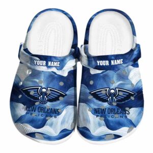 custom new orleans pelicans ocean waves clog best selling