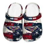 custom new orleans pelicans patriotic stripes clog best selling
