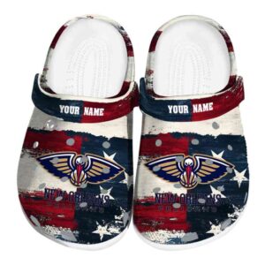 custom new orleans pelicans patriotic stripes clog best selling