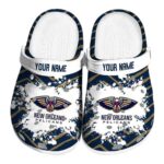 custom new orleans pelicans zigzag paint burst clog best selling