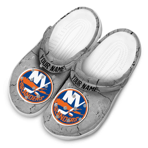 custom new york islanders cracked texture clog latest model