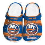 custom new york islanders paint splatter graphics clog best selling