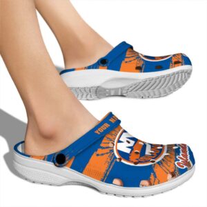 custom new york islanders paint splatter graphics clog fashion forward