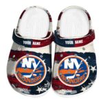 custom new york islanders patriotic stripes clog best selling