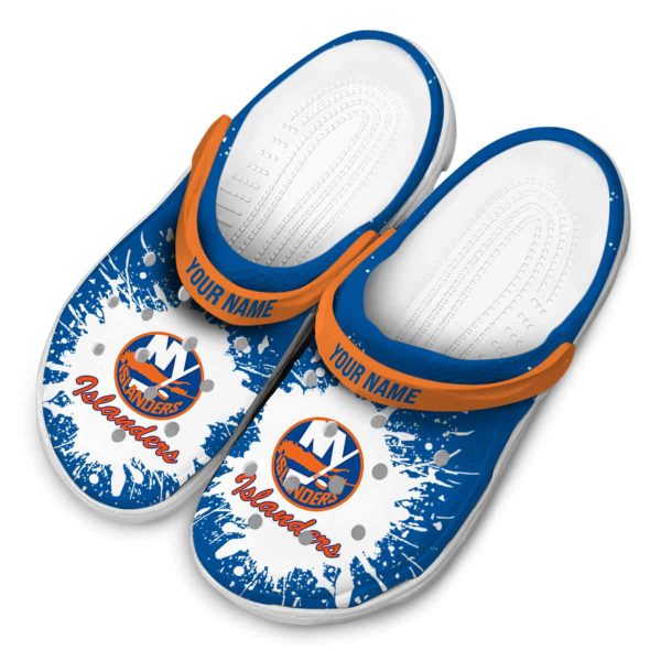 custom new york islanders splash art clog latest model