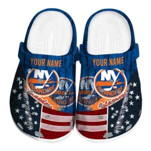 custom new york islanders star spangled side pattern clog best selling