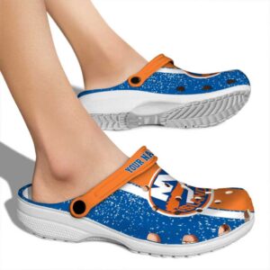 custom new york islanders vertical stripes clog fashion forward