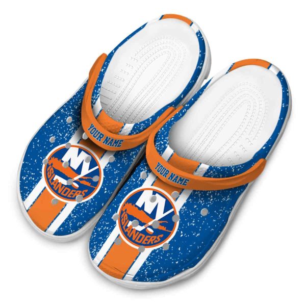custom new york islanders vertical stripes clog latest model