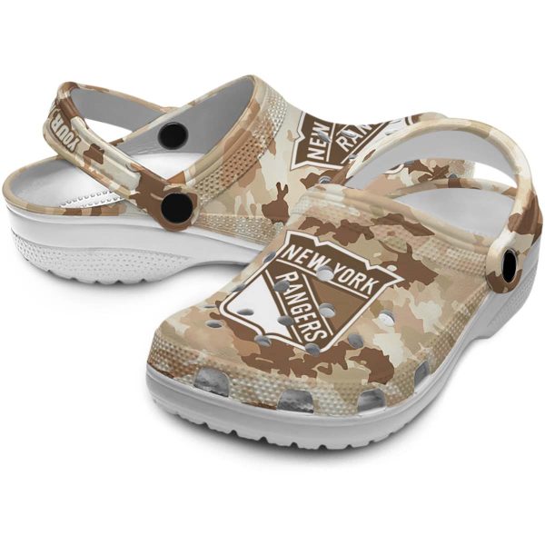 custom new york rangers desert camo clog high quality