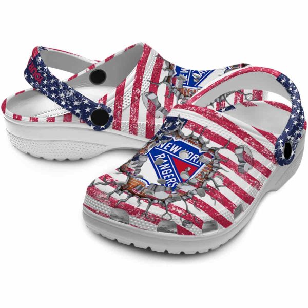 custom new york rangers freedom splinter clog high quality
