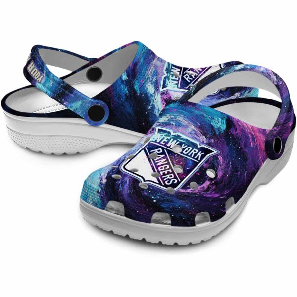 custom new york rangers galaxy swirl clog high quality