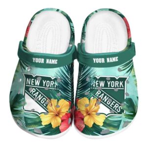 custom new york rangers tropical vibes clog best selling