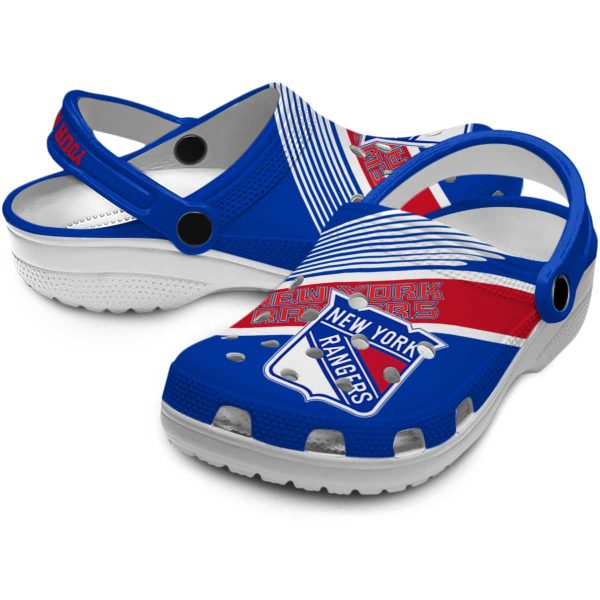 custom new york rangers vibrant dual tone clog high quality