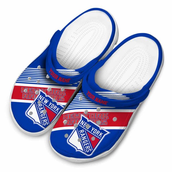 custom new york rangers vibrant dual tone clog latest model